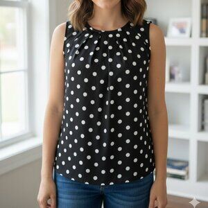 🛍️ BUNDLE ONLY • Merona black & white polka dot blouse Small